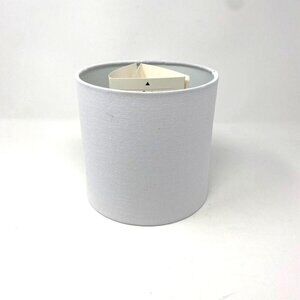 Lamp Shade Textured White 7" Diameter Drum Shape